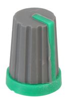 MULTICOMP CR-MS-4 KNOB, SOFT TOUCH, SPLINED SHAFT, GRN