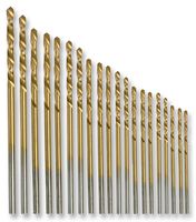 DURATOOL D00232 DRILL BIT SET, HSS, MICRO, 20PC