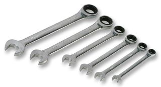 DURATOOL D00463 SPANNER SET, GEARLESS RATCHET, 6 PIECES