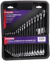 DURATOOL D03080 COMBINATION SPANNER SET, 18PIECE, 6-24MM