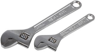 DURATOOL D03106 ADJUSTABLE SPANNER SET, CHROME,6IN &8IN ROHS COMPLIANT: NA