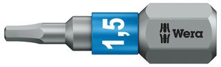 WERA 05056680001 HEX BIT, SIZE 1.5MM X 25MM