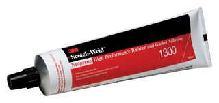 3M 1300 YELLOW 5 OZ Adhesive, Synthetic Rubber, Yellow, Room Temperature, Tube