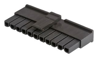 MOLEX 43645-1100 . Connector Housing, Black, Micro-Fit 3.0 43645 Series, Receptacle, 11 Positions, 3 mm