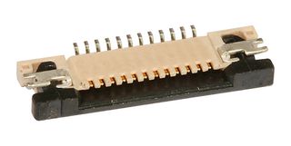 MOLEX 54548-2033 FFC / FPC Board Connector, 0.5 mm, 20 Contacts, Easy-On 54548 Series, Solder, Bottom, 1 Row