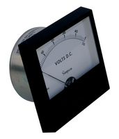 SIMPSON 16045 Analog Panel Meter, Black Knife-Edge Pointer, Zero Adjust, DC Current, 0mA to 1mA