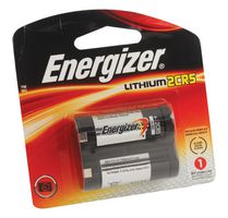 ENERGIZER EL2CR5BP Battery, 6 V, 2CR5, Lithium Manganese Dioxide, 1.5 Ah, Raised Positive and Flat Negative, 1