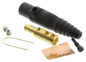 HUBBELL WIRING DEVICES HBL400MBK High Power Connector, Plug, 600 VAC, 400 A, Cable Mount, Crimp