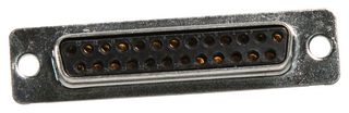AMPHENOL COMMUNICATIONS SOLUTIONS L77DB25SU D Sub Connector, DB25, Standard, Receptacle, 17D Series, 25 Contacts, DB, Solder