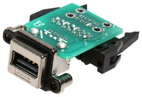 AMPHENOL COMMUNICATIONS SOLUTIONS MUSB-A211-30 USB Connector, USB Type A, USB 2.0, Receptacle, 4 Positions, Through Hole Mount, Right Angle