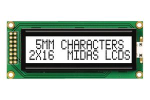 MIDAS DISPLAYS MC21605B6W-FPTLW-V2