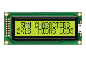 MIDAS DISPLAYS MC21605B6WK-SPTLY-V2