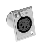 AMPHENOL AUDIO AC4FPZ XLR Connector, 4 Contacts, Receptacle, Panel Mount, Zinc Alloy Diecast Body, AC Z Series
