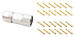 AMPHENOL SINE/TUCHEL MA7CAP1200S-S1-KIT Sensor Connector, MotionGrade M23 Elite Series, M23, Male, 12 Positions, Crimp Pin