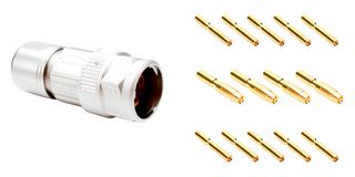 AMPHENOL SINE/TUCHEL MB5CKN0900-S2-KIT Sensor Connector, 30A/630V Power, MotionGrade M23 Elite Series, M23, Female, 9 Positions