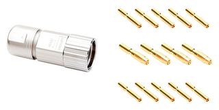 AMPHENOL SINE/TUCHEL MB7CKN0900-S3-KIT Sensor Connector, 30A/630V Power, MotionGrade M23 Elite Series, M23, Female, 9 Positions