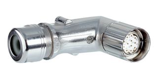SICK DOS-2312-W01 Sensor Connector, M23, Female, 12 Positions, Solder Socket, Right Angle Cable Mount