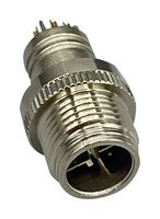 NORCOMP 858-XN8-103RLS4 Sensor Connector, VULCON M12 Circulars Series, M12, Male, 8 Positions, Solder Pin