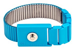 POMONA 6083 Anti Static Wrist Strap, Metal, Adjustable, 4mm Snap Stud