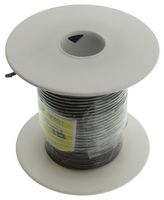 ALPHA WIRE 7133 BK005 Wire, Hook Up, UL1430, PVC, Black, 18 AWG, 7 x 26AWG, 100 ft