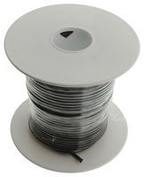 ALPHA WIRE 7134 BK005 Wire, Hook Up, UL1430, PVC, Black, 16 AWG, 19 x 29AWG, 100 ft