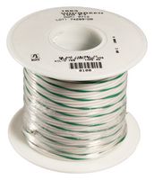 ALPHA WIRE 1553 WG001 Wire, Hook Up, MIL-W-76B Type MW, PVC, White, Green, 20 AWG, 10 x 30AWG, 305 m
