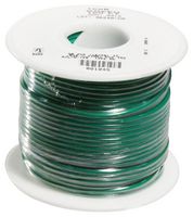 ALPHA WIRE 1555 GR005 Wire, Hook Up MIL-W-76B Type MW, PVC, Green, 18 AWG, 16 x 30AWG, 100 ft