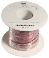 ALPHA WIRE 1561 RD005 Wire, Hook Up MIL-W-76B Type MW, PVC, Red, 22 AWG, Solid, 100 ft