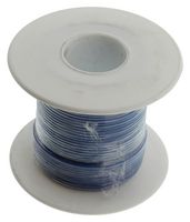ALPHA WIRE 1561 BL005 Wire, Hook Up MIL-W-76B Type MW, PVC, Blue, 22 AWG, Solid, 100 ft