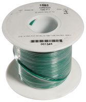 ALPHA WIRE 1563 GR005 Wire, Hook Up MIL-W-76B Type MW, PVC, Green, 20 AWG, Solid, 100 ft
