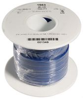 ALPHA WIRE 1563 BL005 Wire, Hook Up MIL-W-76B Type MW, PVC, Blue, 20 AWG, Solid, 100 ft