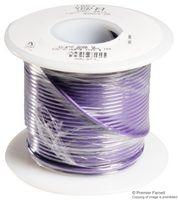 ALPHA WIRE 1857 VI005 Wire, Hook Up MIL-W-16878E/1, PVC, Purple, 18 AWG, 7 x 26AWG, 100 ft