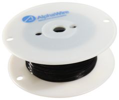 ALPHA WIRE 5854 BK001 Wire, Hook Up, PTFE, Black, 24 AWG, 19 x 36AWG, 305 m