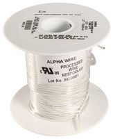 ALPHA WIRE 3055 WS005 Wire, Hook Up, PVC, White, Grey, 18 AWG, 16 x 30AWG, 30.5 m