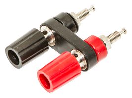 MUELLER ELECTRIC BU-P4243-0 Binding Post, 4mm, 15 A, 1 kV, Tin Plated Contacts, Panel Mount, Black