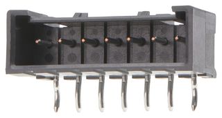 MOLEX 53426-9071 Pin Header, Signal, Wire-to-Board, 2.5 mm, 1 Rows, 7 Contacts, Through Hole Right Angle