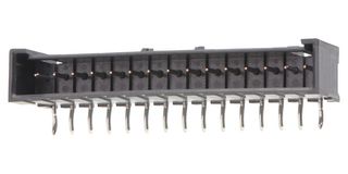MOLEX 53426-9151 Pin Header, Signal, Wire-to-Board, 2.5 mm, 1 Rows, 15 Contacts, Through Hole Right Angle