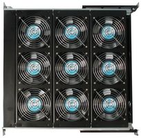 ORION FANS OAT900 AC Fan Tray, 9 Fan, 936 CFM, 115 VAC, 1 RU, 19" x 19" x 1.75"