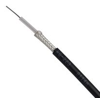 MULTICOMP PRO MP014009 Coaxial Cable, RG223, Silver Plated Copper, 5.4 mm, 50 ohm, Black
