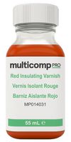 MULTICOMP PRO MP014031 Insulating Varnish, Motor Windings, Transformer Coils, Red , 55ml, 57.2g, Bottle