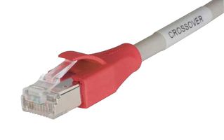L-COM TRD855XCR-2 Ethernet Cable, Cat5e, RJ45 Plug to RJ45 Plug, Gray, 609.6 mm, 2 ft