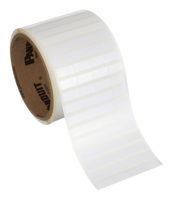 PANDUIT C061X030YPT Label, Component, Thermal Transfer Printable, 7.62mm H x 15.49mm W, Polyester, White, 2500