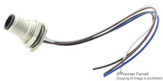 AMPHENOL LTW M12A-05PFFC-SF8B15 Sensor Cable, M12 Receptacle, Free End, 5 Positions, 150 mm, 5.9 ", M Series
