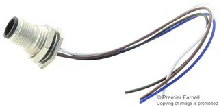 AMPHENOL LTW M12D-04PFFC-SF8B15 Sensor Cable, M12 Receptacle, Free End, 4 Positions, 150 mm, 5.9 ", M Series