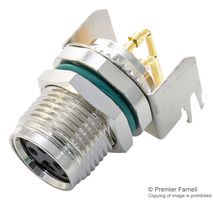AMPHENOL LTW M8AS-03PFFR-SF8001 Sensor Connector, M Series, M8, Receptacle, 3 Contacts, PCB Socket, Right Angle Panel Mount