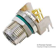 AMPHENOL LTW M8AS-06PFFR-SF8001 Sensor Connector, M Series, M8, Receptacle, 6 Contacts, PCB Socket, Right Angle Panel Mount