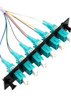 L-COM FSP12-LCM3-BL-3 Fiber Optic Cable, Multimode, 50µm / 125µm, 12Fibre, LC Duplex-Free / Stripped End, 3m