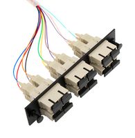L-COM FSP12-SCDM1-BL-3 Fiber Optic Cable, Multimode, 62.5µm / 125µm, 12Fibre, SC Duplex-Free / Stripped End, 3m