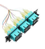 L-COM FSP12-SCM2-BL-3 Fiber Optic Cable, Multimode, 50µm / 125µm, 12Fibre, SC Duplex-Free / Stripped End, 3m