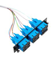 L-COM FSP12-SCUDSM-BL-3 Fiber Optic Cable, Singlemode, 9µm / 125µm, 12Fibre, SC Duplex-Free / Stripped End, 3m